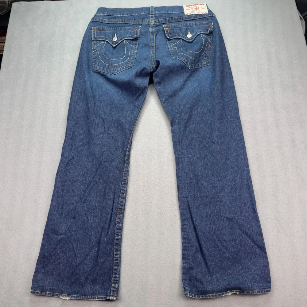 True Religion Billy Bootcut Jeans Size 38 Blue Denim Mens Pants